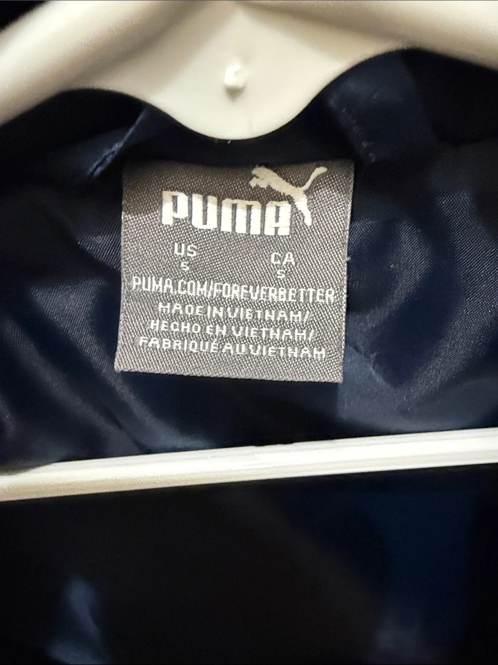Puma Kids Navy, Cream & Red Colorblock Puffer Vest